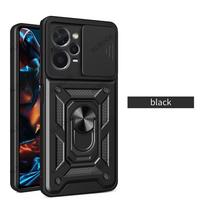 Skirtas POCO X5 Pro 5G Case Armor Slide Camera Protect Back Cover, skirtas Xiaomi POCO X5 Pro X4 X3 NFC 12T Redmi Note 12 Pro Plus dėklams For POCO X5 5G juoda