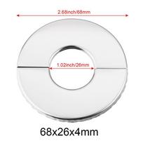 Chromuotas nerūdijančio plieno maišytuvo dekoratyvinis dangtelis Maišytuvo priedai Maišytuvo dekoras Vamzdžių sienų dangteliai 68x26x4mm