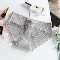 Medvilniniai Siūlai Medvilniniai Apatiniai Moteriški Seksualūs Nėriniai Nėriniai Kvėpuojantys Besiūliai Patogūs Medvilniniai Moteriški Kelnaitės one size tamsiai mėlyna spalva