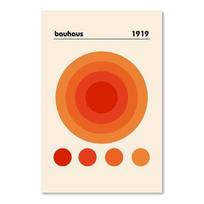 Abstraktus Picasso šokėjas Bauhaus apvalus Harlem sienos meno plakatas Spausdinimas Rožinė estetika Oranžinė aliejinė tapyba 21cm×30cm NoFrame