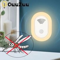 Ultragarsinis uodų atbaidiklis su naktine šviesa ES/US kištuku AntiMosquito Mouse Roach uodų atbaidymo priemonė elektroninė musių žudikė EU  Plug