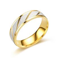 Light Luxury Titanium Steel Rings Oblique Golden Porn Couple Against Ring Tidal Tide Ring Handbite 5-male