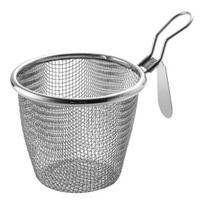 Practical High Capacity Deep Fry Wide Application Stainless Steel Hot Frying Fried Basket Household Supplies Strainer Basket sidabras