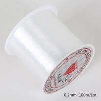 NO elastingumo skaidrus, netampantis žuvų linija, nailono virvelė, karoliukai, skirti gaminti karolių apyrankes „pasidaryk pats“ priedai 0.2mm 100M white