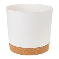 Gėlių vazonai Lengvi dideli vazonai patalpų ir lauko augalams Dideli plastikiniai vazonai su drenažu 4.7 inch balta