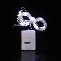 2M mirksinčios LED šviesos stygos / Kalėdų vakarėlio dovanų dėžutės papuošimai / lauko girliandos žibintai / baterijų sodo pasakų stygų lemputės 2M/20leds balta