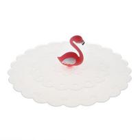 Creative Flamingo Anti-Dust Reusable Silicone Coffee Mug Glass Cup Lid Cover Cap 1#