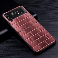 Mobiliojo telefono dėklas, skirtas Samsung Galaxy Z Flip4 Flip3 5G Black Coque Z Flip 3 Hard PC Prabangus dangtelis Zflip3 Funda Capa spalvota sieninė plyta Samsung Z Flip3 5G
