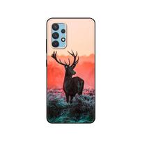 Juodas TPU dėklas Samsung galaxy A12 A22 A32 A42 A52 A72 4g 5g S21 PLUS ultra galinis dangtelis Elnių medžioklė Samsung S21