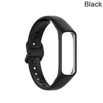 Silikoninis sportinis laikrodžio dirželis Samsung Galaxy Fit-e R375, minkštas reguliuojamas laikrodžio dirželis, pakaitinė apyrankė, tinka E Loop, guminis išmaniojo laikrodžio apyrankė juoda