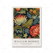 William Morris Flower Birds Plakatas Drobė Tapyba Gėlių siena Menas Botanikos spaudiniai Svetainės apdaila Namų dekoro nuotraukos 21x30cm No Framed