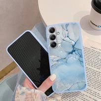 Marmuro raštuotas minkštas silikoninis dėklas, skirtas Samsung A55 M35 S24 FE Xiaomi Redmi Note 13 Pro iPhone Huawei Honor Realme fotoaparato apsauginis smūgiams atsparus dangtelis Samsung Galaxy S9 Plus mėlyna