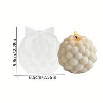 MIT 3D burbulinės žvakių formos rutulinės formos cilindrinės karoliukų formos žvakėms white