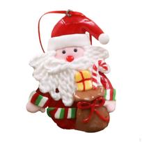 Kalėdų Senelio Kabantys Papuošalai Dekoratyvūs Dovanų Kolekcija Ornamentas Pakabukas Santa Claus and Sock white