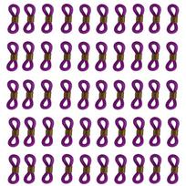 50 vnt. Spalvoti ausies kabliuko akinių grandinėlės laikiklio galai Virvelė Saulės akinių laido laikiklis Dirželio laikiklio galo kilpos jungtis Purple(Golden)