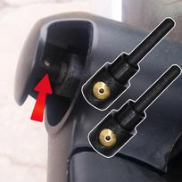 2 VNT. Juodi automobilio galinio stiklo valytuvo purkštukai VW Golf Mk4 2000 2001 2002 2003 3B9955985A 3B9 955 985 A Nauji
