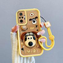 KEYSION Shockproof Case for Redmi Note 10 Pro 4G 5G 10S with Lanyard Soft Silicone Cute 3D Cartoon Doll Phone Back Cover for Xiaomi POCO M5S for Redmi Note 10