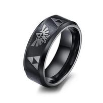 „The Legend of Zeldas Triforce Triangle Symbol Band“ žiedas vyrams, moteriškas 316L nerūdijančio plieno pirštų žiedai Cosplay vakarėlio papuošalai 11&No Engrave