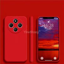 Xiaomi Redmi 14C dėklas Skysto silikono paprastas dėklas Redmi 14C dangtelis TPU apsauga nuo kritimo Telefono apsauginis dangtelis Redmi 14 C dėklas Redmi 14C 4G raudona