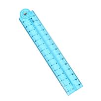 Skaidri sulankstoma liniuotė lanksti piešimo liniuotė centimetrų skalė matavimo ilgis 0-30cm (0-12 colių) piešimui matavimui mėlyna