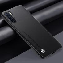 Prabangus PU odinis dėklas OPPO A91 Reno 3 4G 5G Matinis galinis dangtelis Silikoninė smūgiams atspari apsauga Telefono dėklas OPPO F15 Coque For OPPO A91 juoda