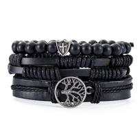 Vyriška Gyvybės medžio apyrankė Reguliuojama Rankų darbo Odinis Laidas Punk Rock Hip Hop Juvelyrikos Aksesuaras Leather suit bracelet