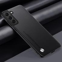 Prabangus odinis dėklas, skirtas Samsung Galaxy S21 FE S22 S23 Plus padengti silikoniniu apsauginiu telefono dėklu, skirtas Samsung S21 S22 Ultra Coque S21 juoda