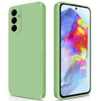 Dėklas Samsung A55 5G Dėklas Samsung Galaxy A55 A54 A 55 5G Viršelis Funda TPU Dėklai Smūgiams Atsparus Skystas Silikonas Minkštas Viršelis Samsung A55 5G žalia