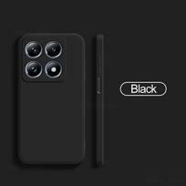 Skirta Xiaomi 14T Pro dėklas Skysto silikono Funda telefono dėklai Skirta Xiaomi 14T Pro Xiao Mi 14T 14 T Mi14T Pro Minkštas TPU dangtelis For Xiaomi 14T Pro juoda