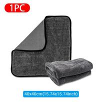 1200GSM/600GSM Microfiber Car Cleaning Towel Double-Sided Super Absorbent Car Wash Cleaning Cloth Scratch Proof Soft Lint Towels 40x40cm A 1pc pilka spalva