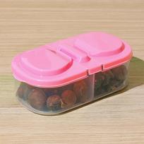 2 grotelių grūdų sandarus stiklainis virtuvės vaisių ir daržovių konservavimo laikymo dėžutė maisto prieskonių sandari plastikinė dėžutė kelioninės pietų dėžutės rožinė