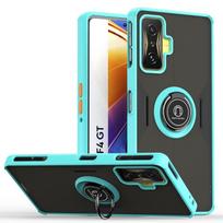 For Xiaomi POCO F4 GT Case Shockproof Armor Matte Cases For Poxo Poko Pocco Little F4GT F 4 GT Magnetic Holder Ring Stand Cover For Poco F4 GT dangaus mėlyna spalva