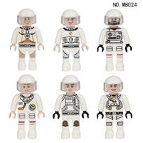 MOC kosmoso astronautų personažų konstravimo kaladėlės žaislai