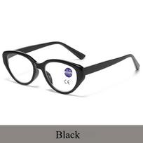 New Fashionable Cat Eye Anti Blue Light Color Changing Presbyopia Glasses for Women Sunglasses Reading Glasses +350