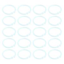 20 vnt. Plastikiniai žiedai Skaidrūs Lankstūs Palaidų lapų knygų segtuvų žiedai mokyklai, namams, biurui, kortelėms