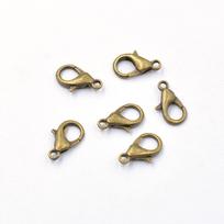 Metalinis omaro užsegimo kabliukas, galiniai jungikliai papuošalų gamybos reikmenims, vėriniui, apyrankei, pasidaryk pats 12mm 50pcs bronza