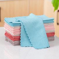 Mikropluošto žuvies žvynų gofruotas audinys - Virtuvės ir stiklo valymo rankšluostis Waffle 25x25cm No packaging