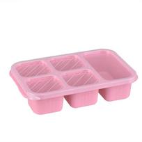 Wheat Straw Compartment Lunch Box Square Portable Five-compartment Student Bento BoxFast Food Box Microwave-safe