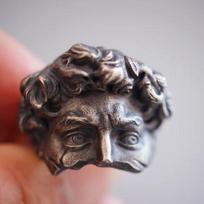 Retro Pusės Veido Veneros Žiedas Vyrams Moterims Graikų Mitologija Vintažinis Panko Gotikinis Menas Atviras Žiedas Unisex Aksesuarai Dizainerio Papuošalai