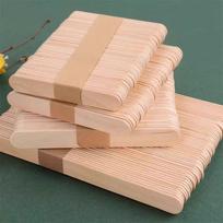 Spalvoti mediniai pagaliukai rankdarbiams: Ledinukai, darželio projektai ir rankdarbiai Natural Color 114*10mm 50 pieces beige