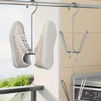 3pcs Durable Stainless Steel Shoe Rack Hanger - Space-Saving Metal Storage Hook for Coats, Hats & Slippers, Perfect for Indoor & Outdoor Use 3pcs