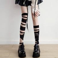 Women's Rip-Proof Gothic Fishnet Pantyhose - Black, Y2K Style One Size