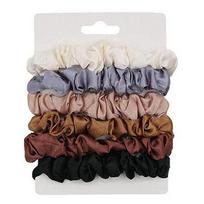 (SU)6 spalvų rinkinys Elastingi kaklaraiščiai plaukams šilkas satininis „scrunchie“ arklio uodegos virvelės Priedai 6pcs/set
