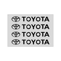 4 vnt. Automobilio durų rankenų lipdukai Padangų galinio vaizdo veidrodėlių lipdukai Emblema Toyota Yaris Hilux Corolla Prius Avensis Emblema Auris Rav4