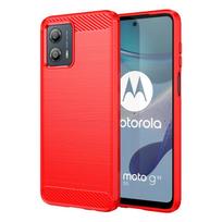 Skirtas Motorola Moto G53 5G dėklas, skirtas Moto G53 dangtelis 6,5 colio anglies pluošto smūgiams atsparus silikoninis buferis, skirtas Motorola Moto G53 For Moto G53 raudona