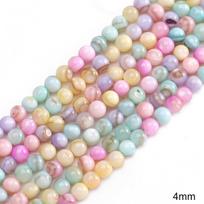 Natural Seashell Moon Round Star Beads For DIY Necklace Bracelet Earrings Jewelry Making 4mm 10pcs