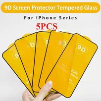 5 Pcs 9D Protetor de Tela de Vidro Temperado Para iPhone Série 17 Air 17 Pro 16 Plus 14 13 15 12 11 Pro Max Vidro Protetor iphone 11 gryna