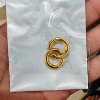 Asymmetrical Double Circle Metal Ear Cuff for Women