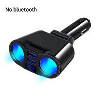12-24V Automobilinis įkroviklis Bluetooth FM siųstuvas Dvigubas USB greito įkrovimo lizdas Cigarečių degiklio skirstytuvas Maitinimo adapteris su įtampos ekranu