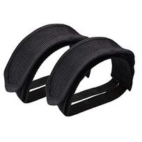 2pcs Bike Pedal Straps Adjustable Universal Bike Feet Straps Toe Clips Straps Tape for Road Bikes Mountain Bikes Black